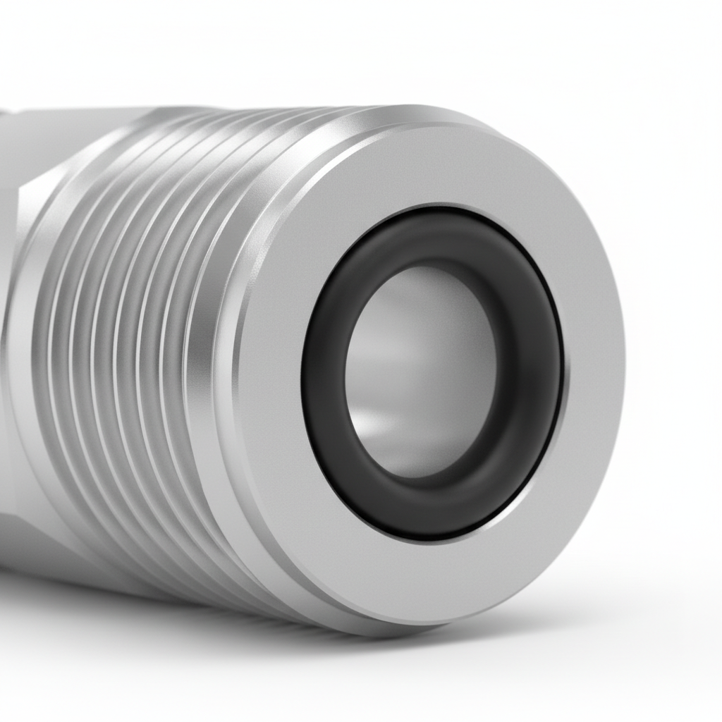 Hydraulic ORFS Fitting Macro Shot