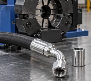 hydraulic hose fitting crimping